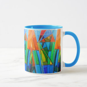 Kaffee-Tasse--Murano Glasorange Tasse