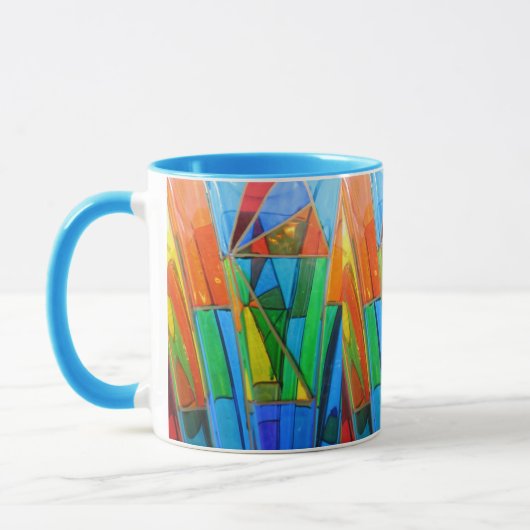 Kaffee-Tasse--Murano Glasorange Tasse (Links)