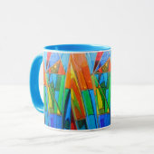 Kaffee-Tasse--Murano Glasorange Tasse (Vorderseite Links)