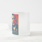 Kaffee-Tasse Obama '08 - "FORTSCHRITT " Mattglastasse (Vorderseite Links)