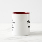Kaffee-Tasse "Omne trium perfectum " Zweifarbige Tasse (Mittel)