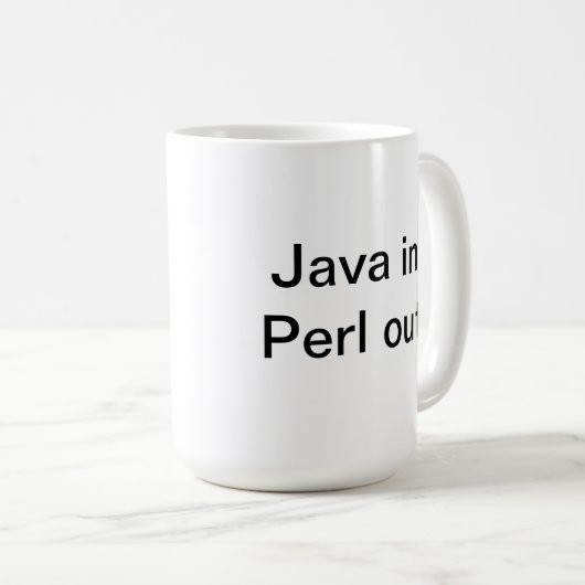 Kaffee-Tasse Perl-Programmierers Kaffeetasse (VorderseiteRechts)