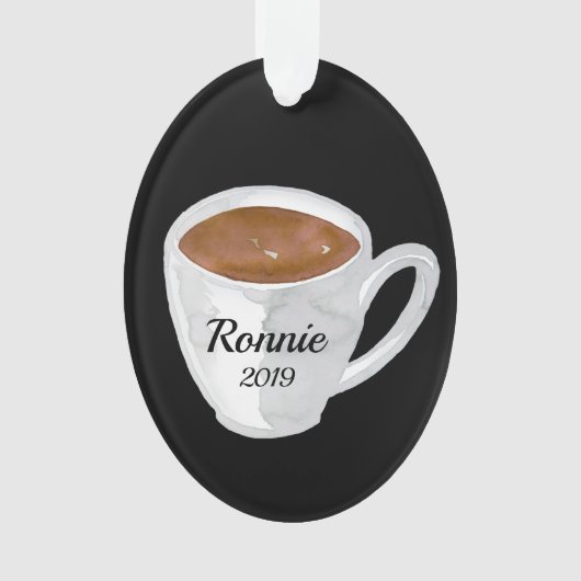 Kaffee-Tasse Personalisiert Ornament (Vorderseite)