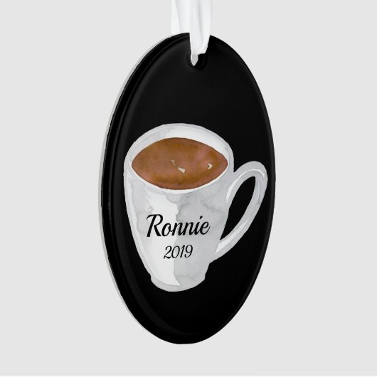 Kaffee-Tasse Personalisiert Ornament (Vorderseite)