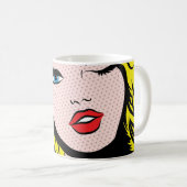 Kaffee-Tasse - Pop Art O-K Kaffeetasse (VorderseiteRechts)