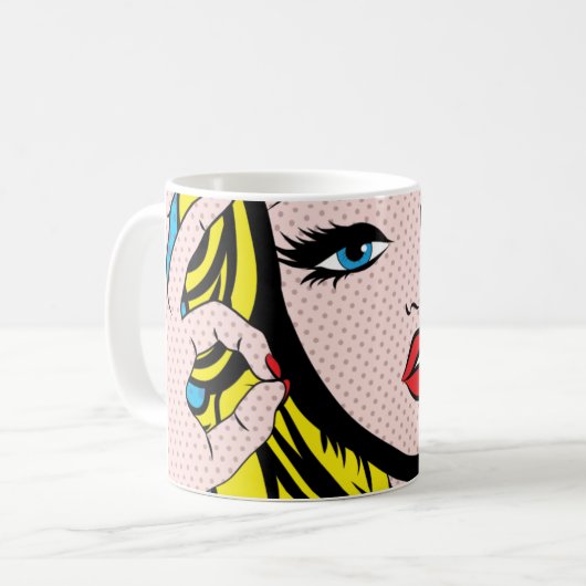 Kaffee-Tasse - Pop Art O-K Kaffeetasse (Vorderseite Links)