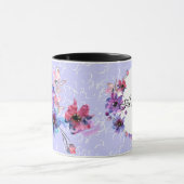 Kaffee-Tasse: Purple Flowers Tasse Wrap Sublimieru (Zentrum)