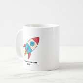 Kaffee Tasse Raketentreibstoff zum Tagesstart (Vorderseite Links)