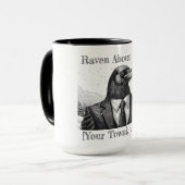 Kaffee-Tasse, Raven About Town - Stadt individuell Tasse (Vorderseite Links)