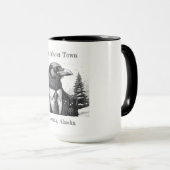 Kaffee Tasse, Raven About Town - Talkeetna Alaska. Tasse (VorderseiteRechts)