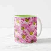 Kaffee-Tasse - Rosa Gerbera Daisies Zweifarbige Tasse (VorderseiteRechts)