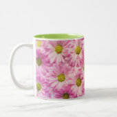 Kaffee-Tasse - Rosa Gerbera Daisies Zweifarbige Tasse (Links)