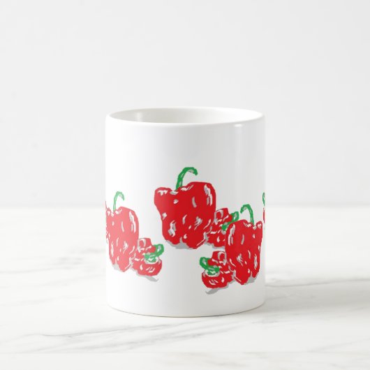 Kaffee Tasse: Rote Paprikaschoten Kaffeetasse (Mittel)