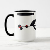 Kaffee-Tasse "roten Geo Entwurfs" Tasse (Links)