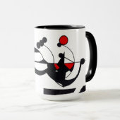 Kaffee-Tasse "roten Geo Entwurfs" Tasse (VorderseiteRechts)