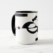 Kaffee-Tasse "roten Geo Entwurfs" Tasse (Vorderseite Links)