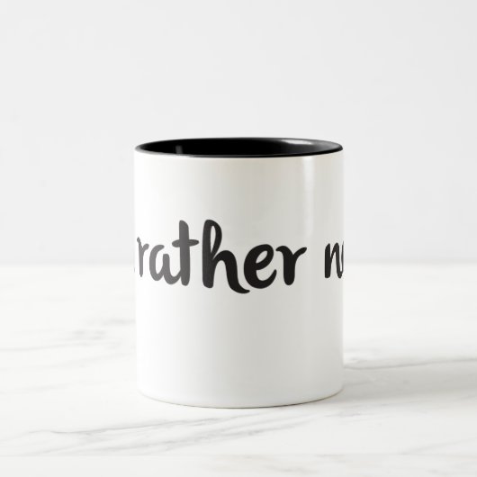 Kaffee-Tasse + Sarkastisches Zitat, ", das ich Zweifarbige Tasse (Mittel)