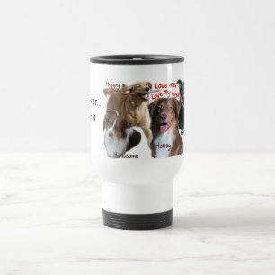 Kaffee Tasse-Schüsse der Hunde, HundeLiebe… Reisebecher
