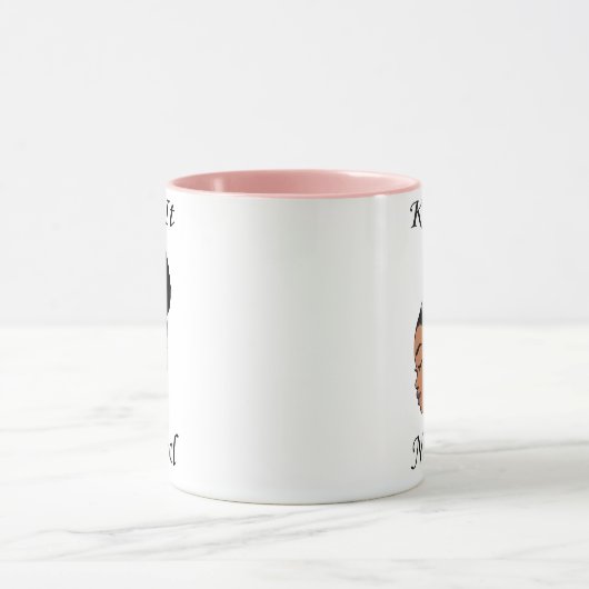 Kaffee-Tasse - schwarze Frau mit dem natürlichen Tasse (Zentrum)