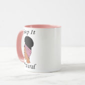 Kaffee-Tasse - schwarze Frau mit dem natürlichen Tasse (Vorderseite Links)