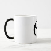 Kaffee-Tasse - schwarzer Griff Verwandlungstasse (Links)