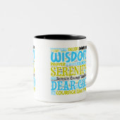 Kaffee Tasse Serenity Gebet Word Cloud (VorderseiteRechts)