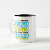 Kaffee Tasse Serenity Gebet Word Cloud (Vorderseite Links)