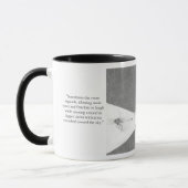 Kaffee-Tasse, Skelett auf dem Fahrrad, das eine Tasse (Links)