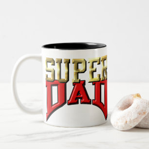 Kaffee-Tasse - "SUPERVater " Zweifarbige Tasse