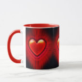 Kaffee-Tasse. Tasse für Keramik in Rot und Schwarz (Links)