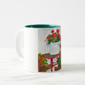 Kaffee Tasse Tee Tasse Sommer Geranien (Vorderseite Links)