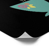 Kaffee-Tasse, Teetasse aus Retro-Porzellan Poster (Ecke)