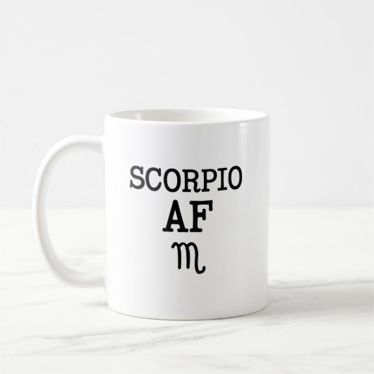 Kaffee-Tasse Tierkreis-Geschenk Skorpion AF Kaffeetasse (Links)