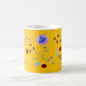 Kaffee Tasse-Urin Partikeln (gelber Hintergrund) Kaffeetasse (Mittel)