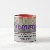 Kaffee-Tasse - Vogel & Floral (Name-Gemma) Tasse (Zentrum)