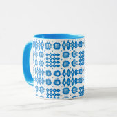 Kaffee-Tasse: Waliser-Tapisserie-Muster, helles Tasse (Vorderseite Links)