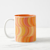 Kaffee-Tasse - Warme Orangenkurven Zweifarbige Tasse (Links)