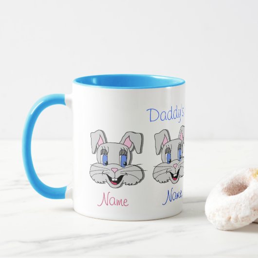 Kaffee-Tasse - Wecker - die grauen Hasen des Vatis Tasse (Mit Donut)