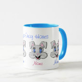 Kaffee-Tasse - Wecker - die grauen Hasen des Vatis Tasse (VorderseiteRechts)