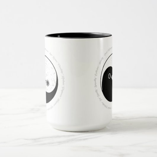 Kaffee Tasse Yin Yang Harmonie Tauben (Zentrum)