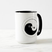 Kaffee Tasse Yin Yang Harmonie Tauben (VorderseiteRechts)