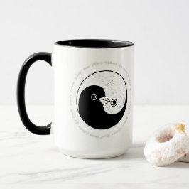 Kaffee Tasse Yin Yang Harmonie Tauben