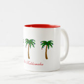 Kaffee-Tassen-frohe Weihnachten/Mele Kalikimaka Zweifarbige Tasse (VorderseiteRechts)