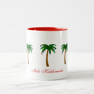 Kaffee-Tassen-frohe Weihnachten/Mele Kalikimaka Zweifarbige Tasse