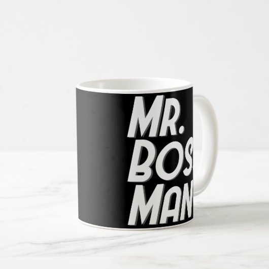Kaffee-Tassen-Geschenke Herr-Boss Man Funny Male Kaffeetasse (VorderseiteRechts)
