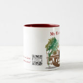 Kaffee-Tassen-Schablone mein Zuhause-Grundstück Zweifarbige Tasse (Mittel)