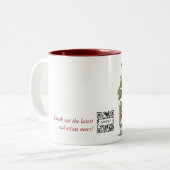 Kaffee-Tassen-Schablone mein Zuhause-Grundstück Zweifarbige Tasse (Vorderseite Links)