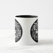 Kaffee-Tassenfrieden in den mehrfachen Sprachen Tasse (Zentrum)