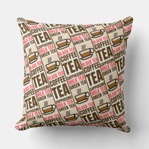 KAFFEE TEA PATTERN, Kissenpilz Kissen