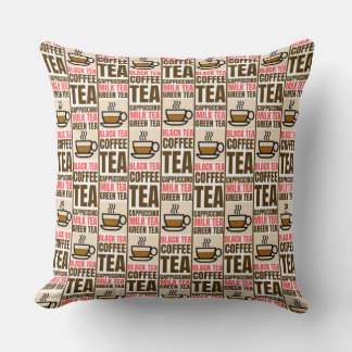 KAFFEE TEA PATTERN, Kissenpilz Kissen